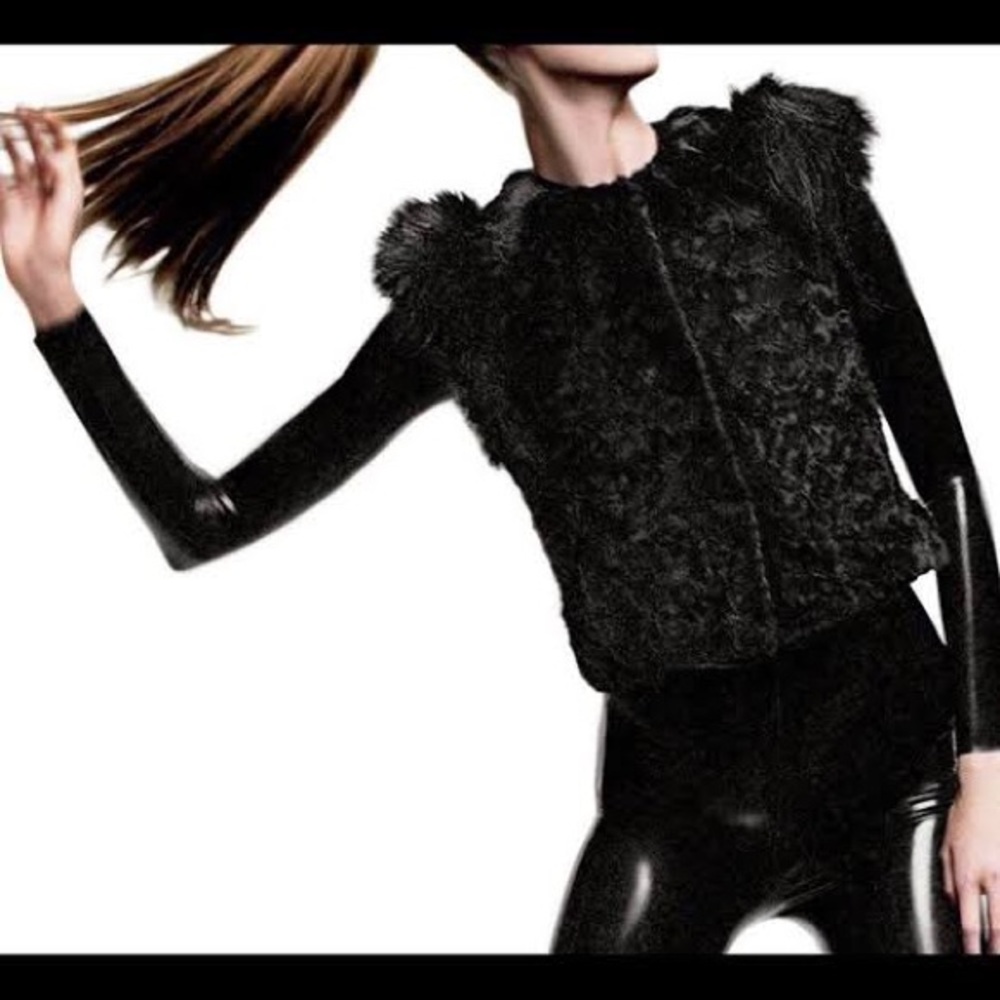 Neiman Marcus Faux Fur Vest